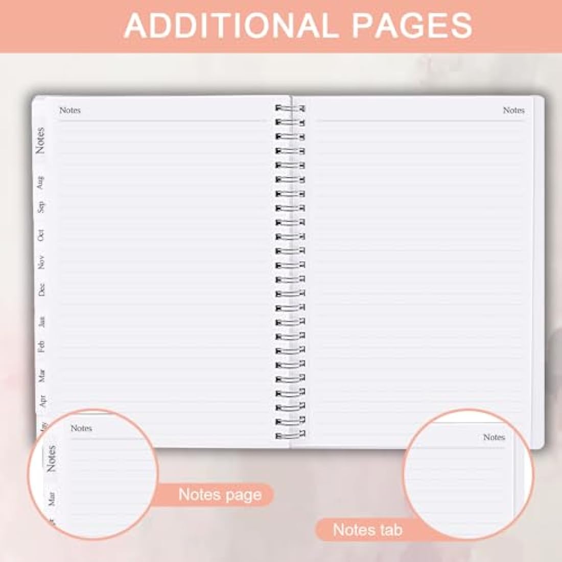 Diary 2025-2026, A5 Weekly/Monthly Planner with Monthly Tabs, 2025-2026 Planner from Jul 2025 to Jun 2026, Twin-Wire Binding,Easy to Organize Your Daily Life,14.8×21cm, Planners 2025-2026 Week to View