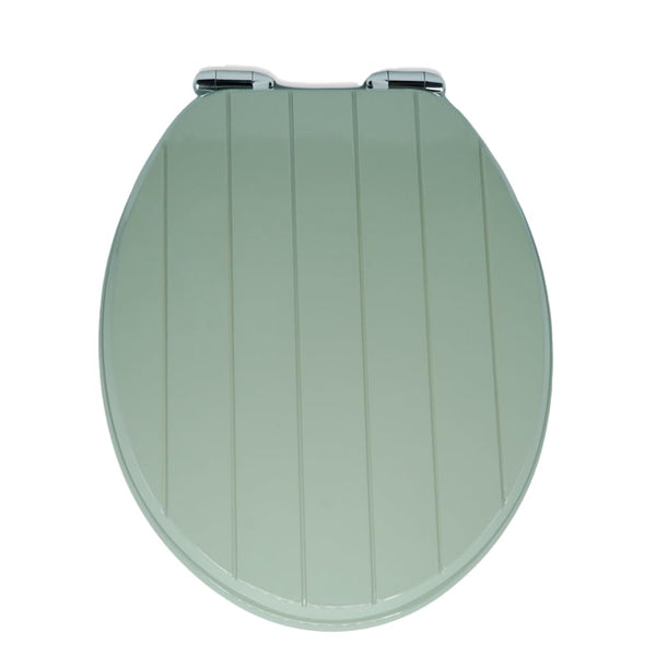 AQUALONA® Luxury Soft Close Toilet Seat - Moulded Wood - Stainless Steel Slow Close Hinges - Click, Lift & Clean Technology (Bamboo Toilet Seat)