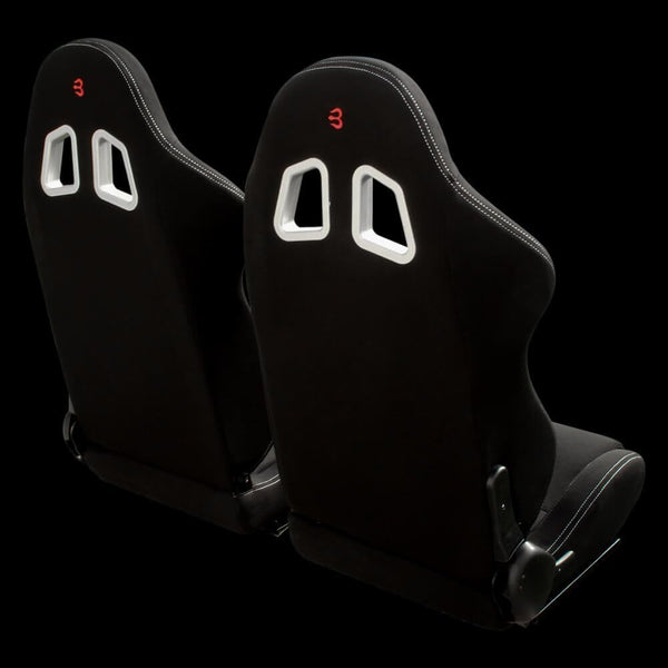 Pair of Barbarian Reclining Bucket KEHALA Racing Seats Black, Track, Race, Drift