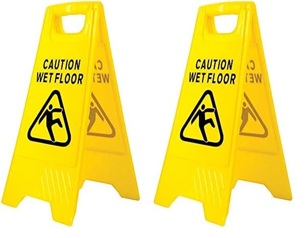 Portwest Wet Floor Warning Sign, HV20YER