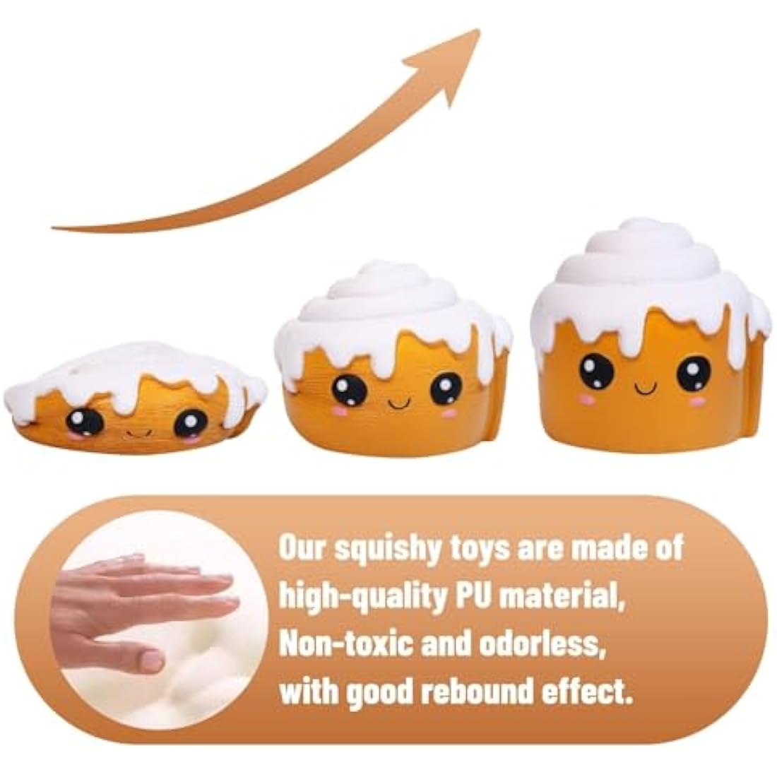 Anboor 4 Pcs Squishies Hot Dog Cake Bread Donut Kawaii Scented Soft Slow Rising Squeeze Stress Relief Kids Toy Stress Relief Kid's Toys