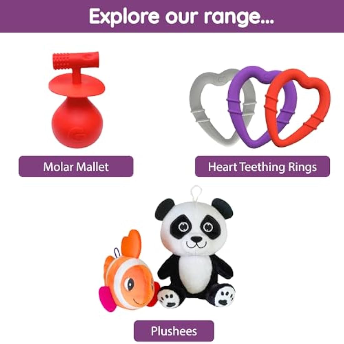 Gummee Link n Teethe, 3-6 Months Silicone Teething Rings & Teething Toys for Baby, Helps to Soothe Achy Baby Gums & Develop Sensory Skills - Baby Teething Toy, Ring Shaped Linking Teethers for Babies