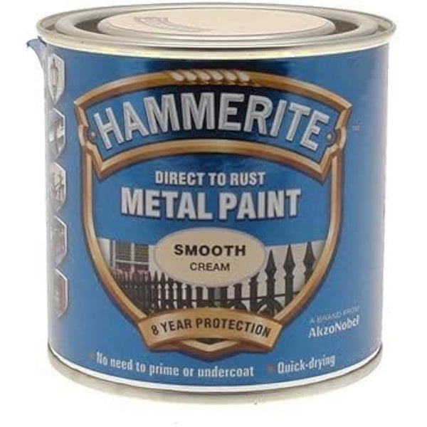 Hammerite 5122064 Direct to Rust Metal Paint - Smooth Cream Finish 750ML