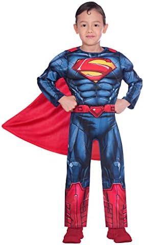 amscan Child Boys Officially Licensed Warner Bros DC Comics Classic Musclesuit Superman Fancy Dress Costume