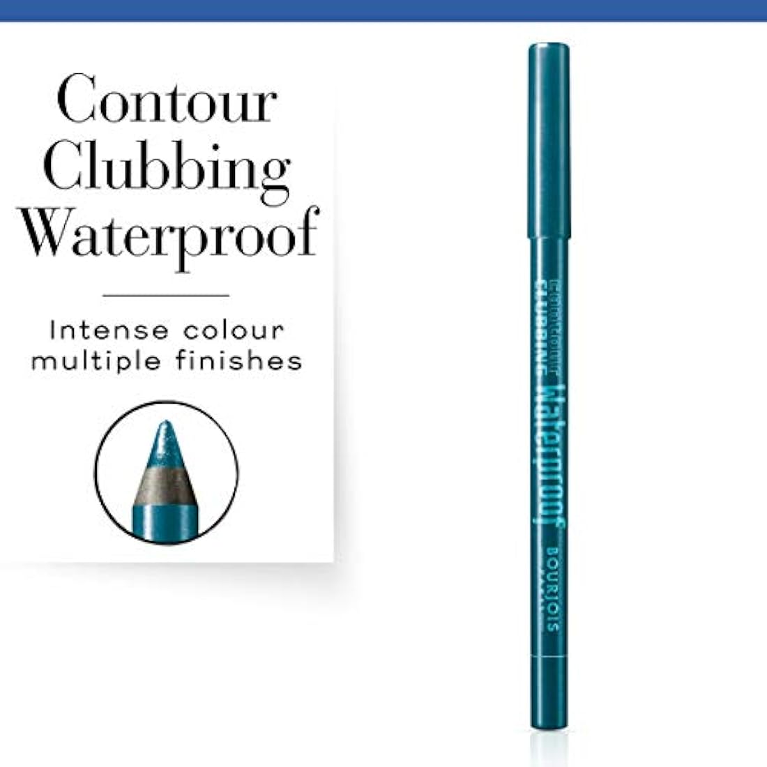 Bourjois Contour Clubbing Waterproof Eye Pencil Eyeliner and Eyeshadow 46 Bleu Néon, 1.2g