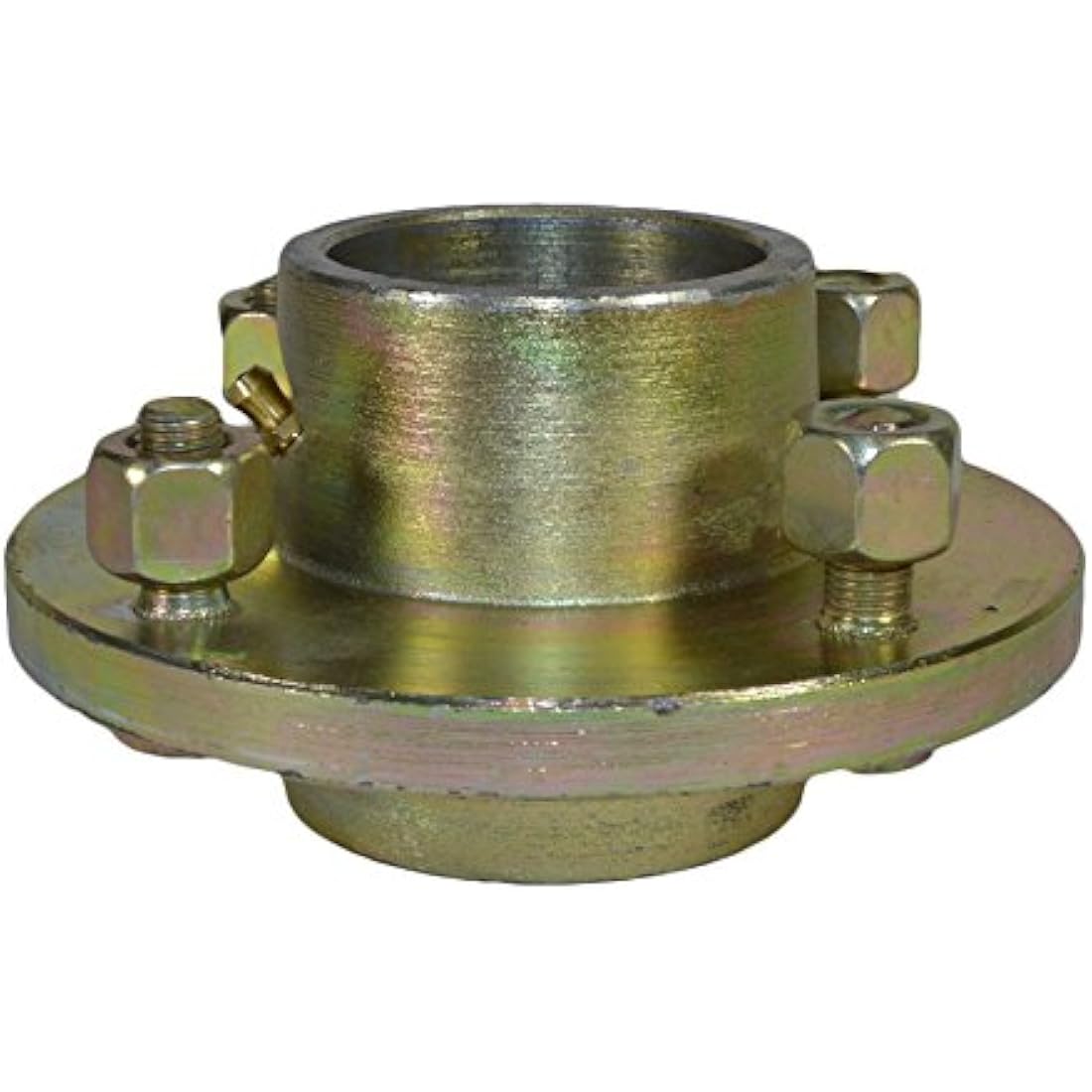 AB Tools Trailer Cast Wheel Hub 4" PCD 1" Taper Bearing 4 Stud With Wheel Nuts And Cap