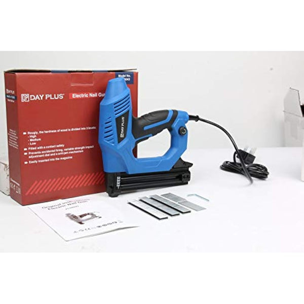 Household Nail Gun & Staple Gun 2in1 Electric Heavy Duty Stapler Nailer Tool, 10-25mm Electric Straight Nail Staple Gun Heavy Duty Woodworking Tool 220V Power