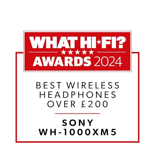 Sony WH-1000XM5 Hard Case Premium Noise Cancelling Wireless Over-Ear Headphones, Bluetooth, Clear Call Quality, Hi-Res Audio, Up to 30hr Battery Life, Includes Hard Case, iOS & Android - Black