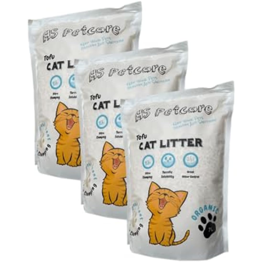 21L Organic Natural Cat Litter Ultra Clumping Odour Control Flushable Long Lasting Dust Free Seal By Zipper (Original Scent)