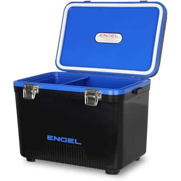 ENGEL Cooler Box 12.3 L - Leak-Proof, Air Tight, Drybox Cooler for Camping, Fishing, Hiking,Picnic - Mini Ice Boxes Large Enough for 15 Cans, 38 x 25.4 x 28.5 CM Small Cool Box for Drinks and Food