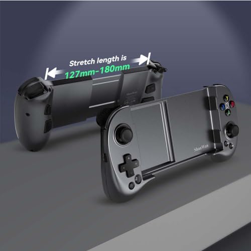 ShanWan Mobile Gaming Controller for Android/iOS, Phone controller for iPhone15, Bluetooth connection, PS Remote Gaming Xbox Cloud Steam Link GeForce NOW MFi Apple Arcade Gaming