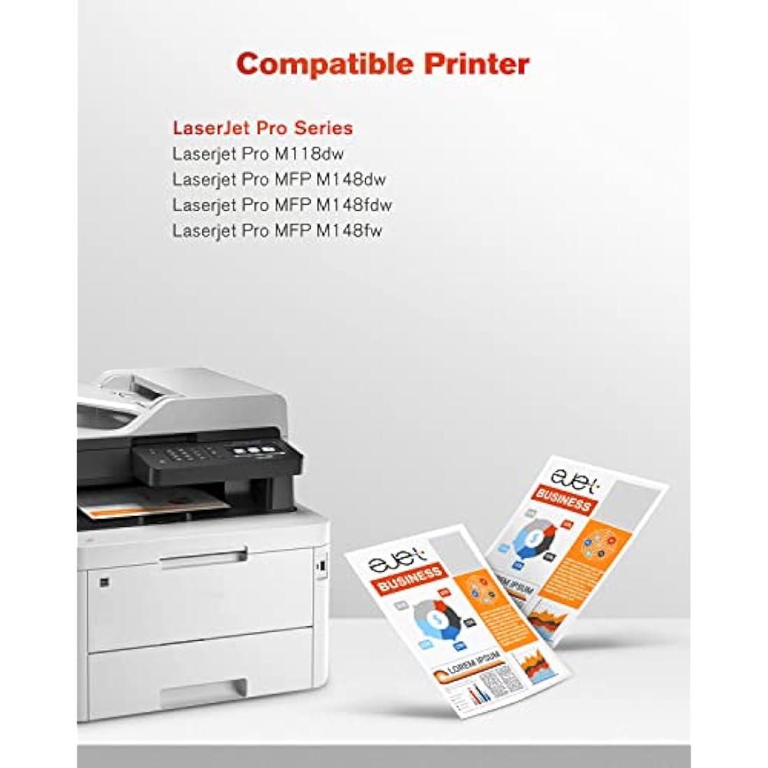 ejet 94X Toner Cartridges for HP 94 X CF294X CF 294A Compatible with Laserjet Pro M118dw MFP M148dw M148fdw M148fw (Black, 2-Pack)