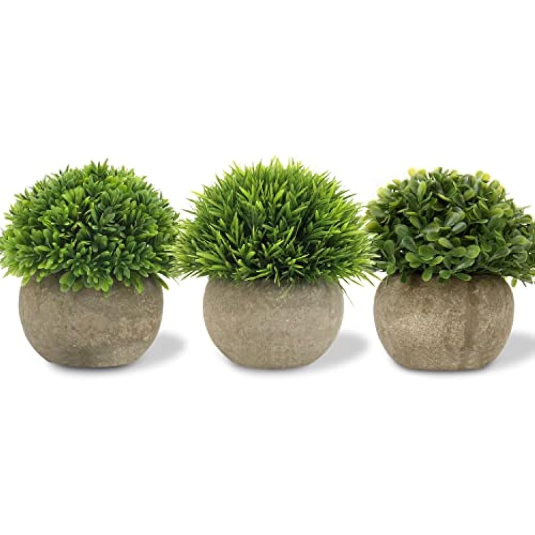 3 pcs Artificial Plant Small Decorative Plants in Pot, Mini Faux Plant Indoor, Lifelike Plastic Plant Potted for Home, Office, Desk, Kitchen, Bathroom, Desk and Table Decor