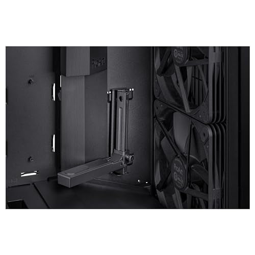 ASUS ProArt PA602 E-ATX computer case, 420 mm radiator support, one 140 mm and two 200mm pre-installed system fans, front panel IR dust indicator, power lock latch, tool-less PCIe mounting