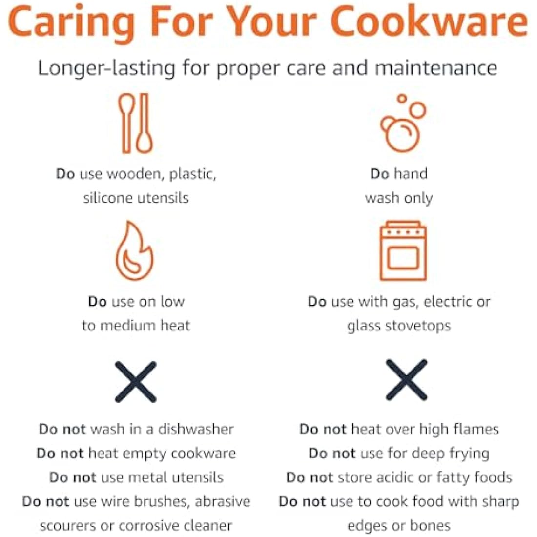 Amazon Basics 8-Piece Non-Stick Cookware Set, Black