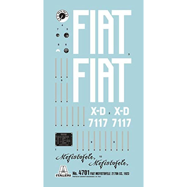 Italeri 510004701 1: 12 Scale Fiat Mefist Ofele 21706 °C.c. 1923 25, Vehicle