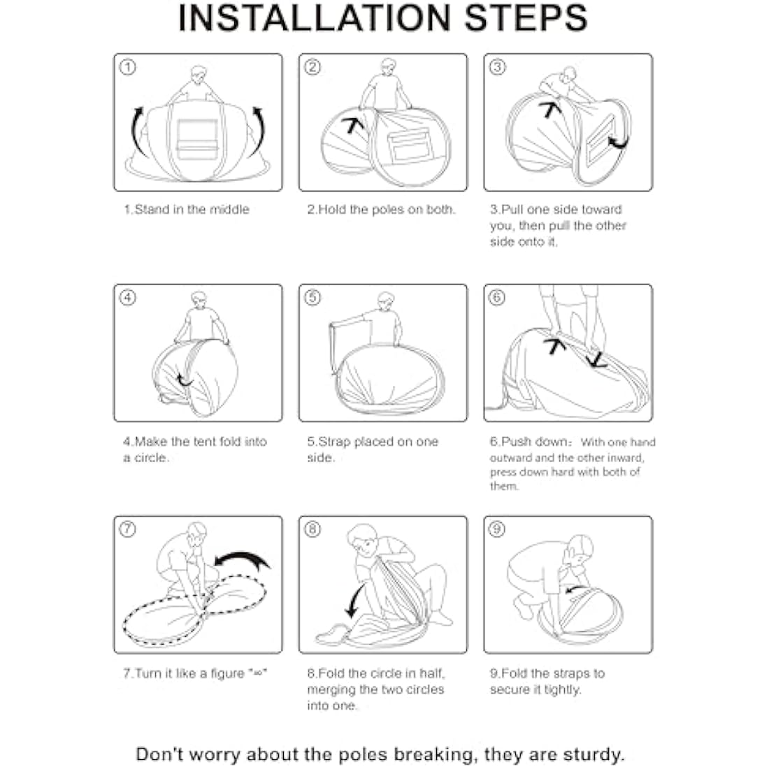 4 Person Easy Pop Up Tent Waterproof Automatic Setup 2 Doors-Instant Family Tents for Camping Hiking & Traveling