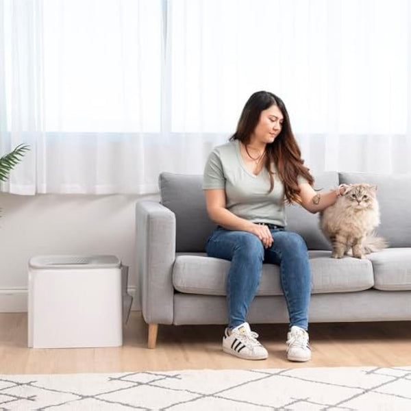 IRIS USA Premium Top Entry Cat Litter Box PRCL-SQ, White