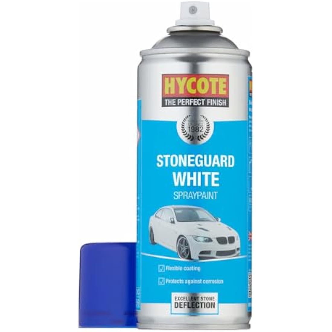Hycote Stone Guard Aerosol Car Spray Paint, White, 400 ml