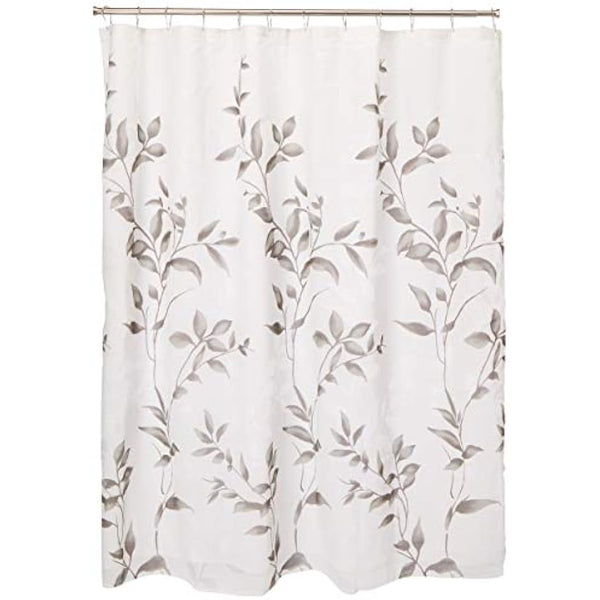 Madison Park Cecily Botanical Modern Shower Curtain, Contemporary Design Water Repellent Shower Curtains for Bathroom, 72 X 72, Grey