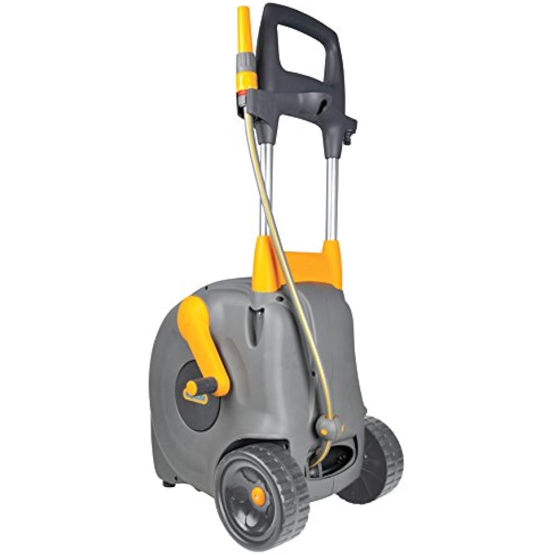 HOZELOCK - Fast Reel Cart 40m : Reel on Wheels 40m + 2m (Feeder Hose), Ergonomic Streamlined Cart, Easy and Extremely Practical to Use, [2450R0000], Yellow