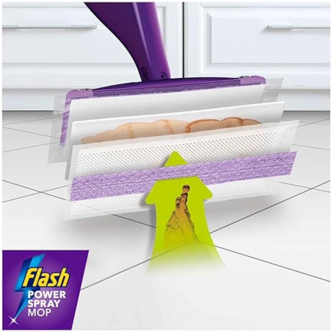Flash Power Spray Mop Floor Cleaner Multi-Surface Cleaning Liquid Citrus Fresh 5L (1.25Lx4)