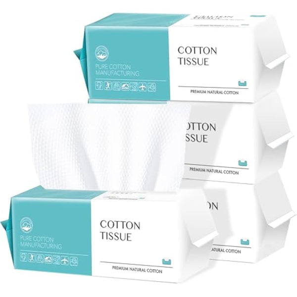 Disposable Face Towel 400 Count, Biodegradable Disposable Towels, Skin Care, Make up Remover, Wipes and Facial Cleansing