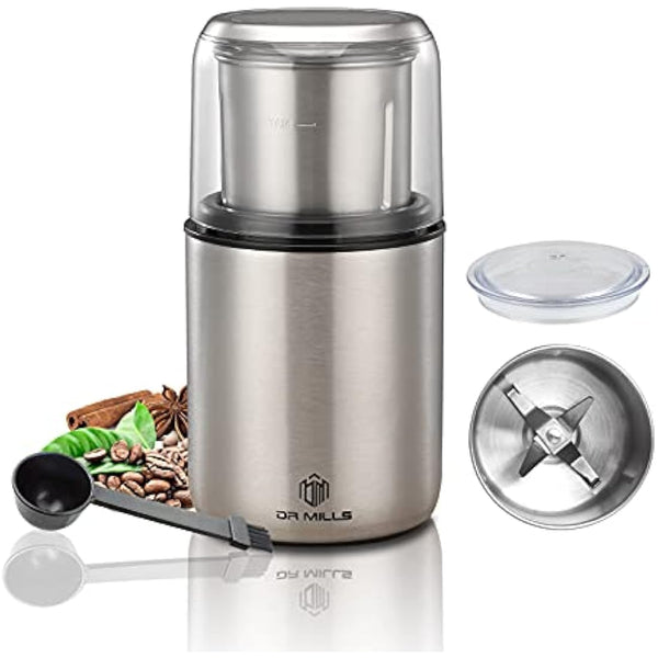 DR MILLS DM-7452 Electric Dried Spice and Coffee Grinder, Grinder and Chopper,Detachable Cup, Dishwasher Safe, Blade & Cup Made with SUS304 Stainless Steel