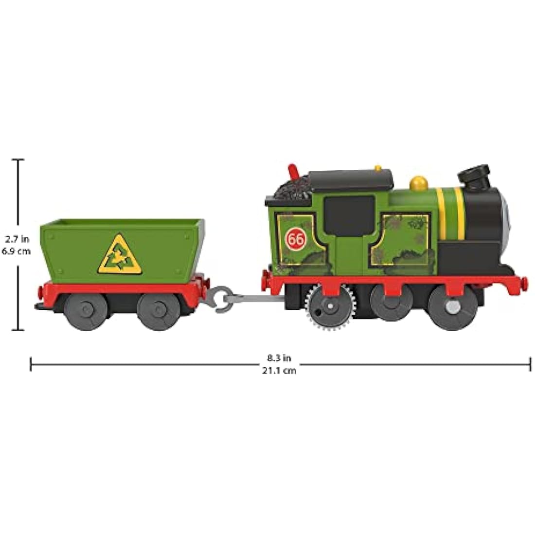 Fisher-Price Thomas and Friends Whiff Toy Train, Battery-Powered Motorized Train Engine and Cargo Car for Preschool Pretend Play, HMC23, ‎multicolour