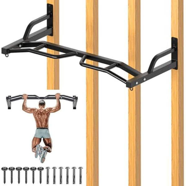 Kipika Heavy Duty Ceiling Pull Up Bar - Adjustable Height, Comfortable Grip, Easy Installation - Ideal for Home Gym Workout