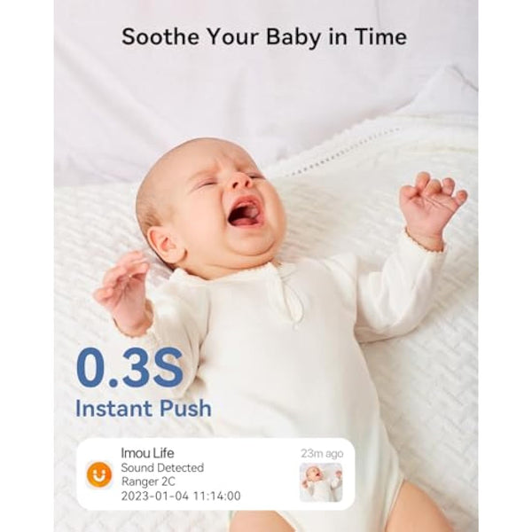 Imou 2.5K Security Camera Indoor, WiFi Camera 4MP, Pet Dog Camera Baby Monitor with Motion Sound Detection, 360° Rotation, 10M Night Vision, 2-Way Audio, Privacy Mode, Works with Alexa, 2.4GHz Only