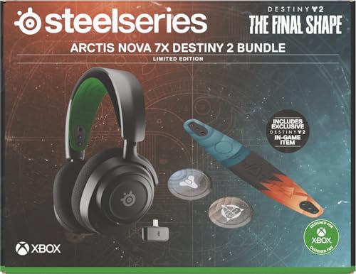 SteelSeries Arctis Nova 7X Wireless Xbox Series X/S Gaming Headset - Neodymium Magnetic Drivers - Dual Wireless Xbox & Bluetooth Audio - 38H USB-C Battery - AI Mic - Supports PS5, PC - Black