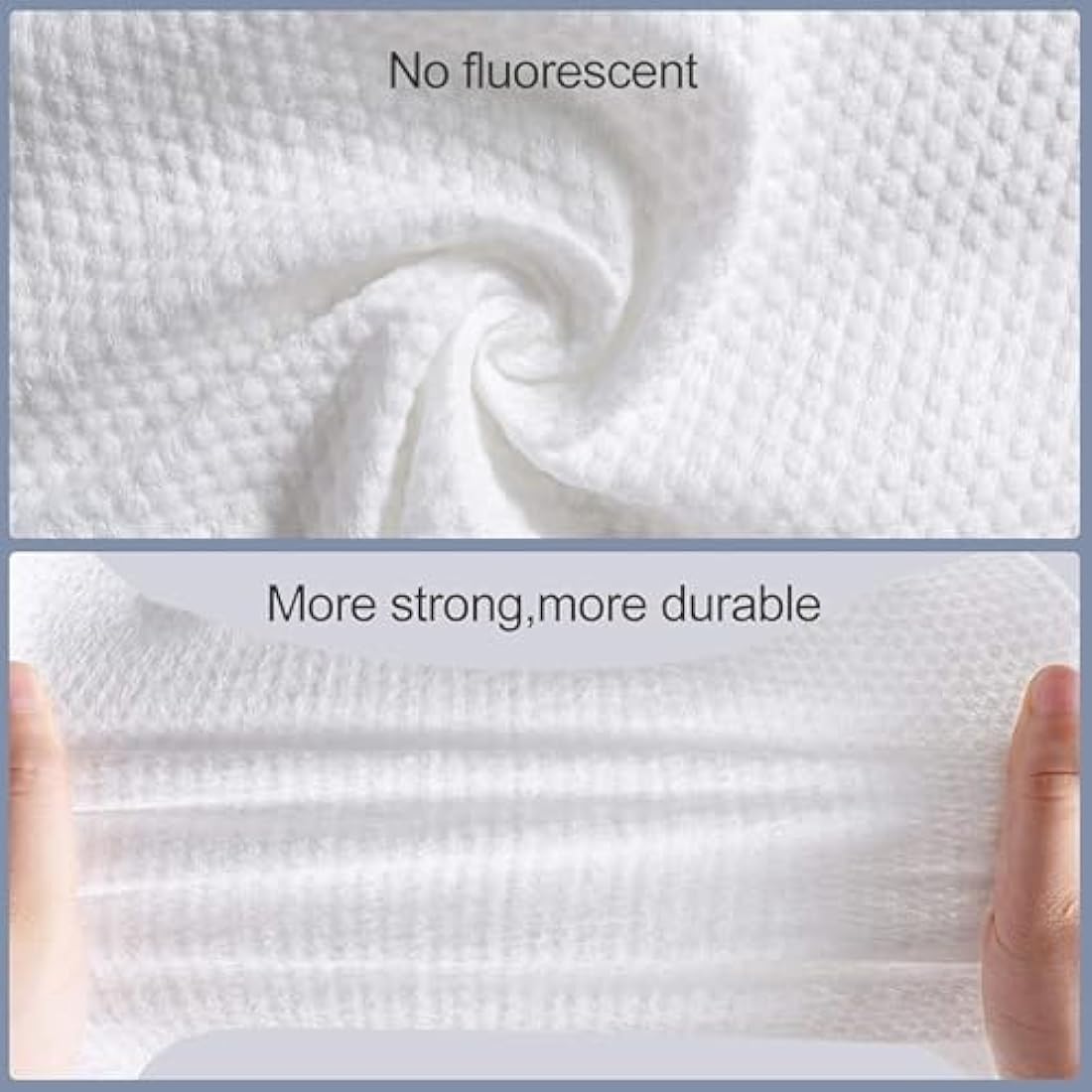 Disposable Cotton Face Cloths, 100 Count Extra Soft & Thick, Dry Wipes Facial Towelettes for Face Cleansing (4 Pack)