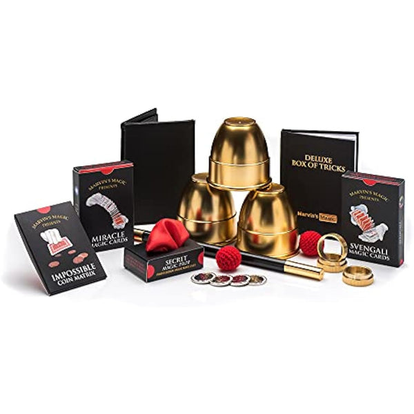 Marvin's Magic - Deluxe Box of Tricks | Executive Set of Magic Tricks | Magic Set for Beginner and Experienced Magicians | Magician Supplies Include Mystical Magic Cards, Dynamic Coins + More