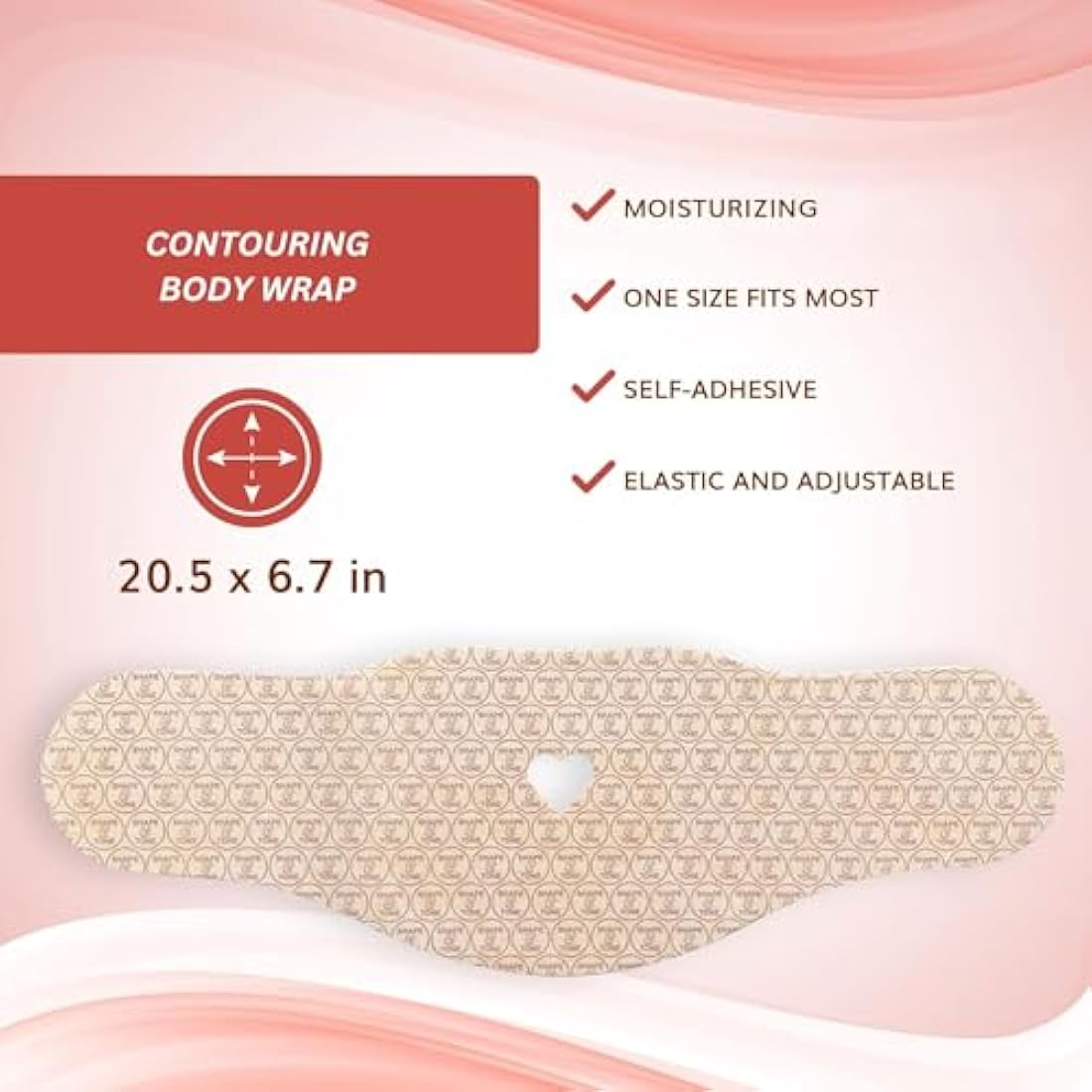 All Natural Moisturizing Body Applicator Wrap – Easy to Use Body Wrap -Anti Cellulite Solution- Firming Toning Tummy Wrap (6 WRAPS)