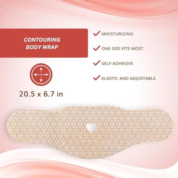 All Natural Moisturizing Body Applicator Wrap – Easy to Use Body Wrap -Anti Cellulite Solution- Firming Toning Tummy Wrap (6 WRAPS)