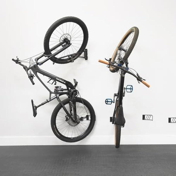 StoreYourBoard SwivelStow Mountain Bike Storage Rack 2 Pack – Heavy Duty Bike Hanger, No-Lift Bike Wall Mount for Garage Bike Storage, MTB and E-Bike, Holds 70 lbs, Patent-Pending