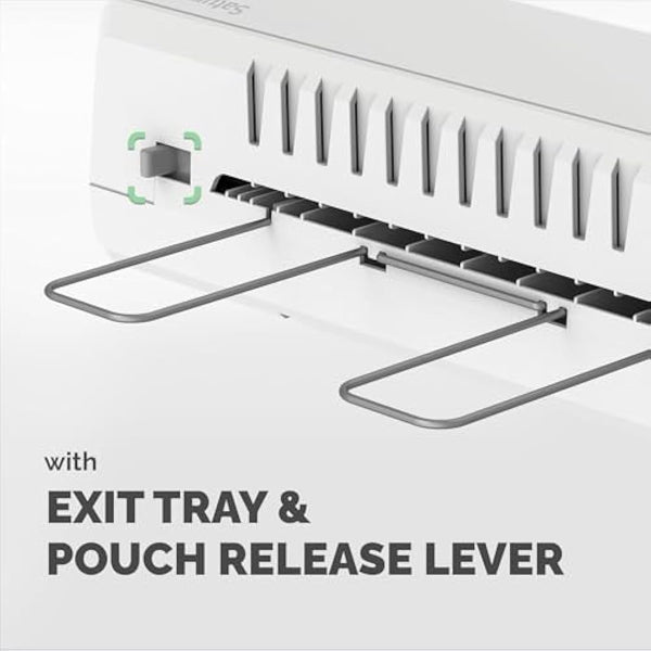 Fellowes Saturn A4 Small Office Laminator – InstaHeat, 60-Second Warm-Up, Jam Release, Auto Shut-Off – For 80/100/125 Micron Pouches – Includes 10 Sheets – Home & Office Use