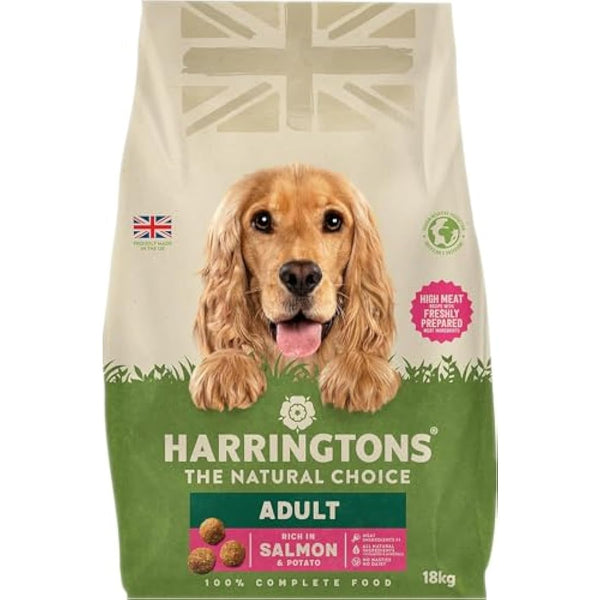 Harringtons Complete Dry Adult Dog Food Salmon & Potato 18kg - Made with All Natural Ingredients