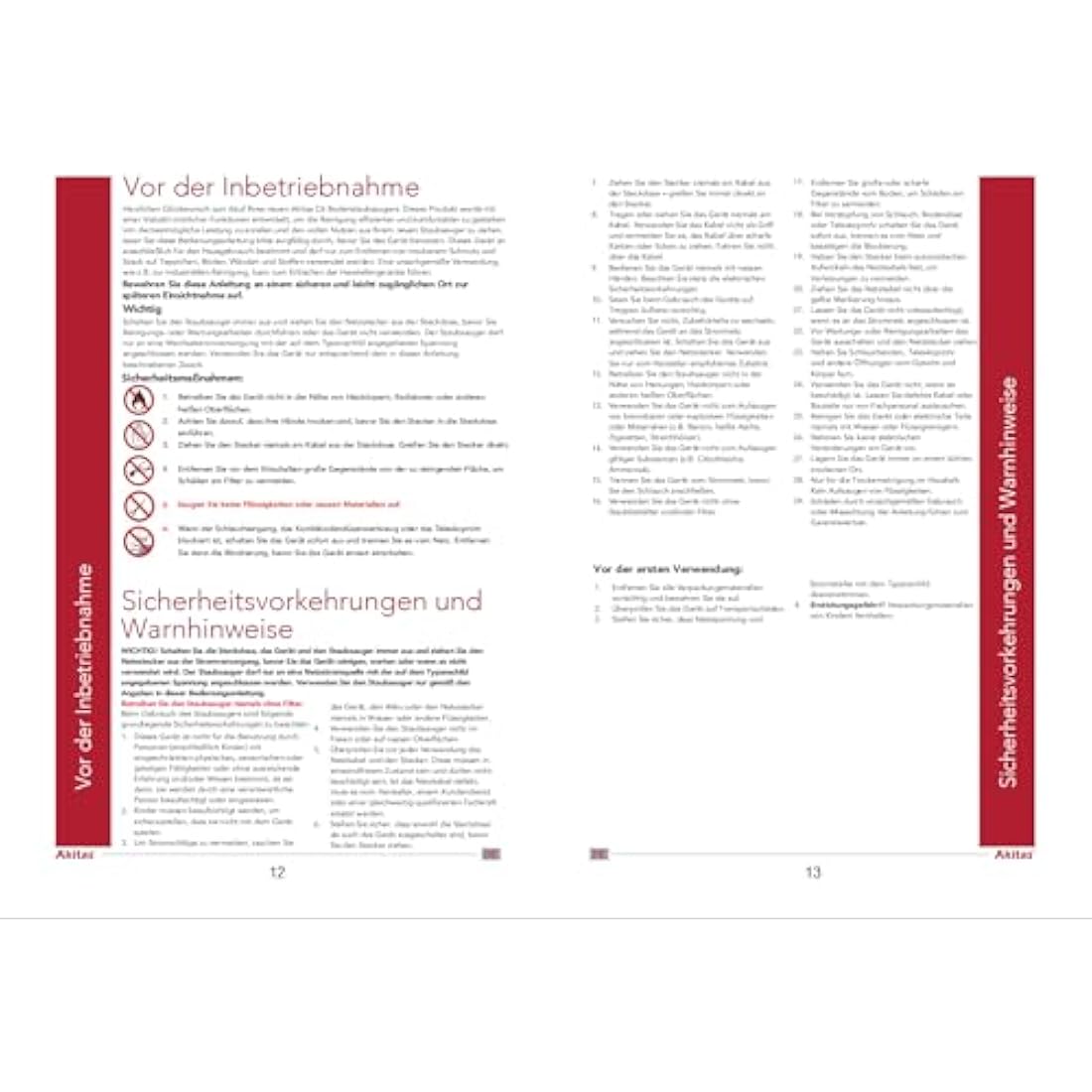 Akitas 800W Powerful Bagless Cylinder Vacuum Cleaner With German Wessel Werk Nozzle Head For Hard Floor & Carpet (C6)