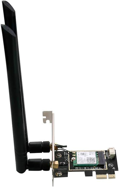 D-Link DWA-X582 AX3000 Wi-Fi 6 PCIe Adapter with Bluetooth 5.0, MU-MIMO, Dual Band, Detachable High-Gain Antennas, WPA3, With Low Profile Bracket, Compatible with Windows