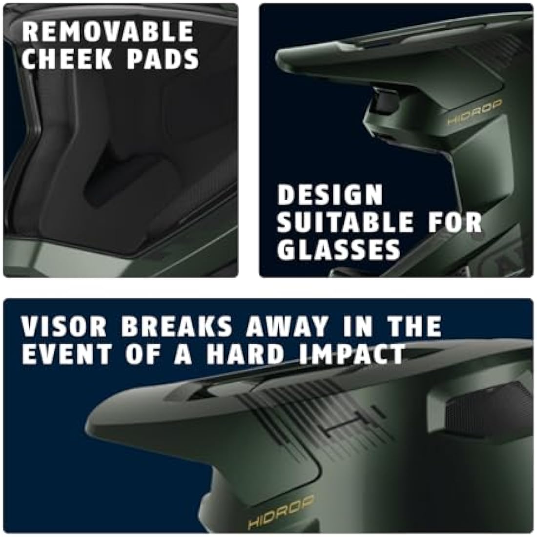 ABUS Downhill Bicycle Helmet HiDrop - Full-face Helmet with ABS Outer Shell for MTB Trails