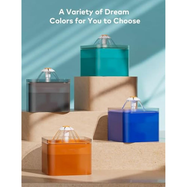 AONBOY Cat Water Fountain with 6 Filters（cyan）