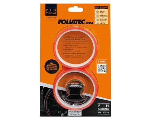 Foliatec FT34388 PIN-Striping rim design orange - Width 6mm: 4x2,15 meter