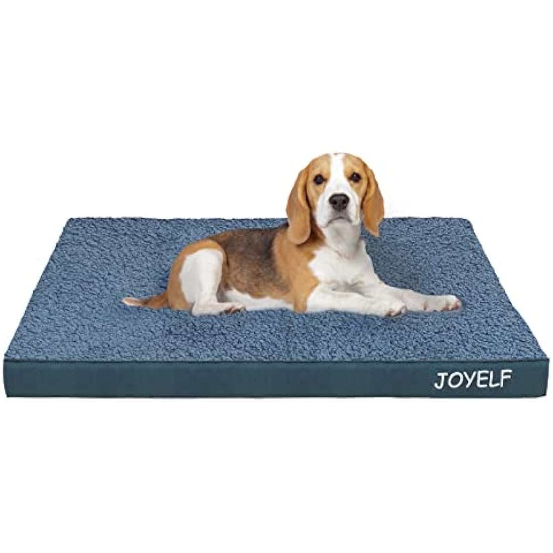 JOYELF Medium Dog crate Bed Mats Orthopedic Dog Bed,Egg Crate Foam Dog Mat Waterproof Dog Pad with Washable Removable Cover, a Squeaker Toy as Gift