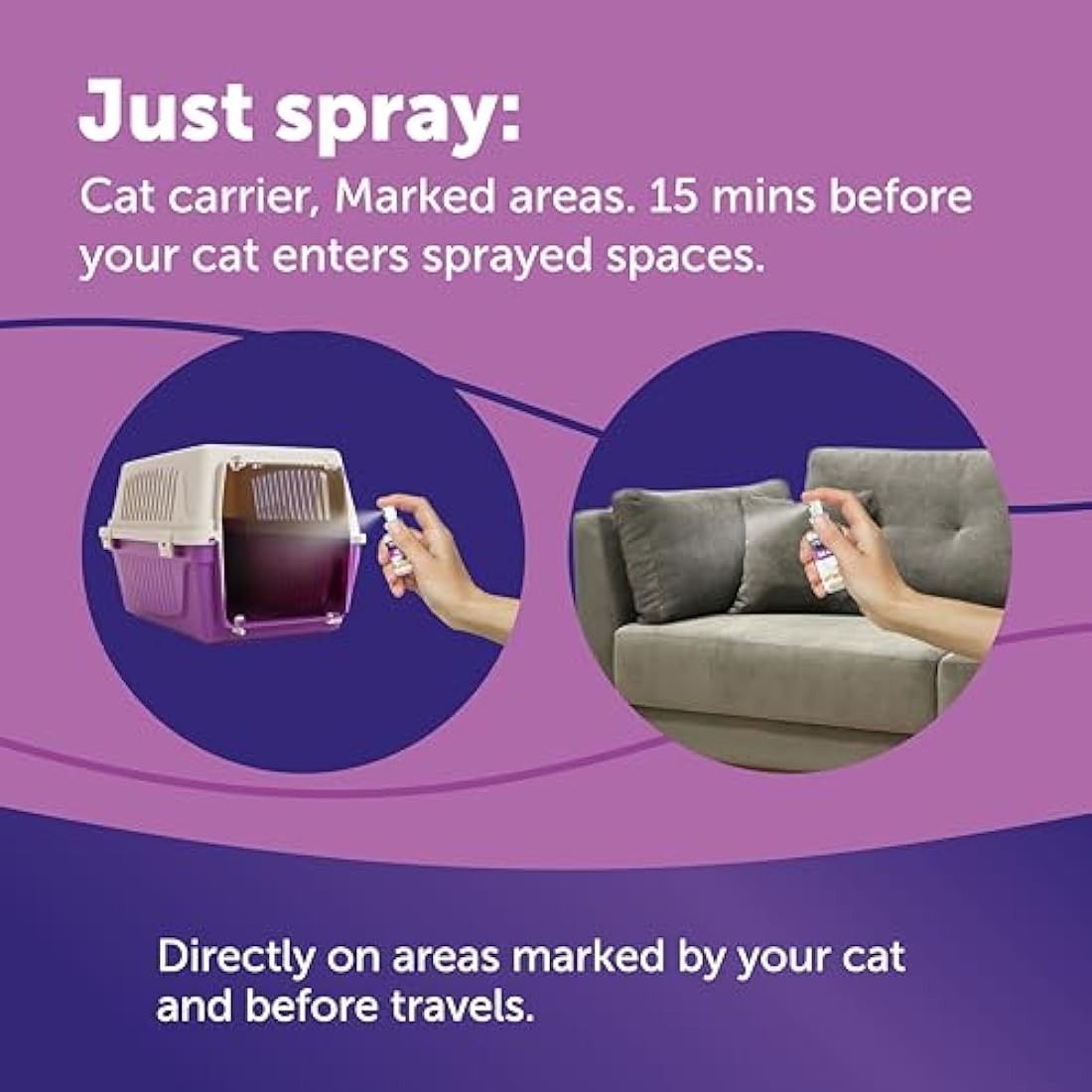 FELIWAY Classic Cat Calming Odourless Spray, 20ml - Comforts Cats at Home and On the Go and Reduces Stress During Travel, Veterinary Recommended, Drug-free, Clinically Proven