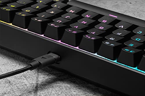 CORSAIR K70 PRO MINI WIRELESS RGB 60% Mechanical Gaming Keyboard – Swappable CHERRY MX RED Switches – PBT Double-Shot Keycaps – iCUE Compatible – PC, Mac, PS5, PS4, Xbox – QWERTY UK – Black