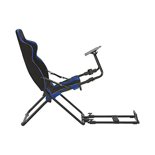 X-Rocker Steering Wheel Stand, Foldable Racing Wheel Stand with Seat Fixing Rod, Adjustable Height, Adjustable Angle, Suitable for Logitech, XBOX, Madcatz, Playstation, Racing Wheel Stand - Black