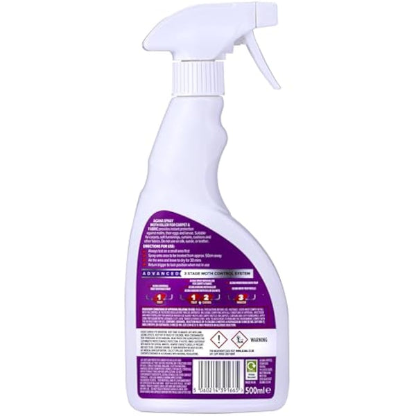 Acana Carpet & Fabric Freshener 500 Millilitre - Moth Killer Spray - Lavender Fragrance - for Carpets, Rugs & Curtains - Non-Staining (Packaging May Vary)