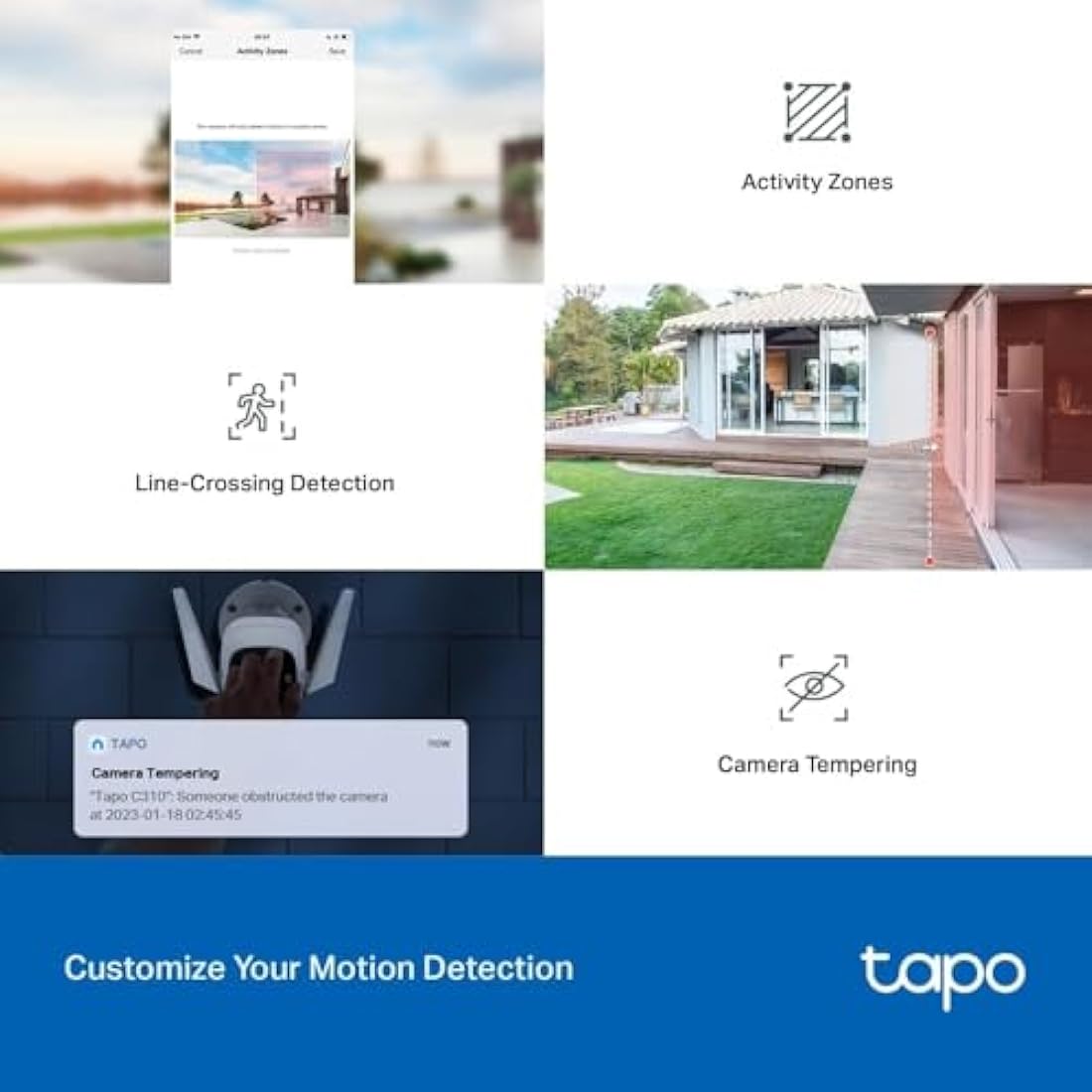 Tapo C310P2 2-Pack 2K Security Camera Outdoor Wired, Outdoor Camera No Monthly Fee, AI Detection, Advanced Night Vision, Two-Way Talk, IP66 Weatherproof, Works with Alexa & Google